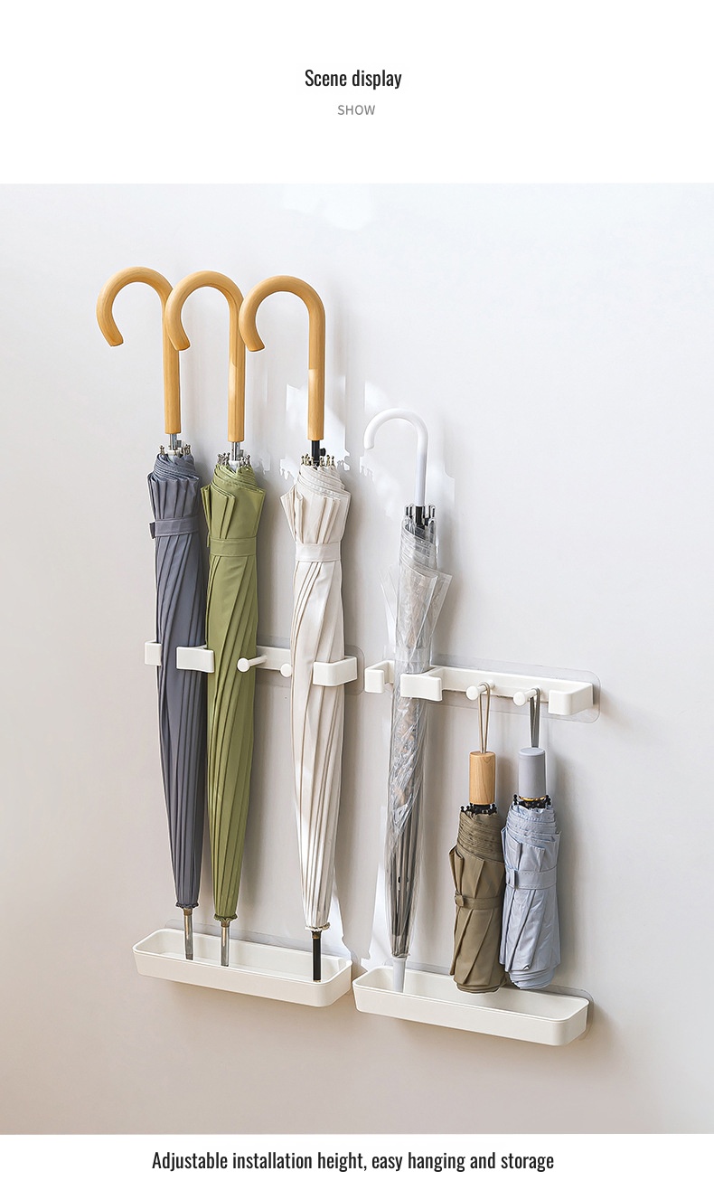 Modern umbrella storage rack for entryway