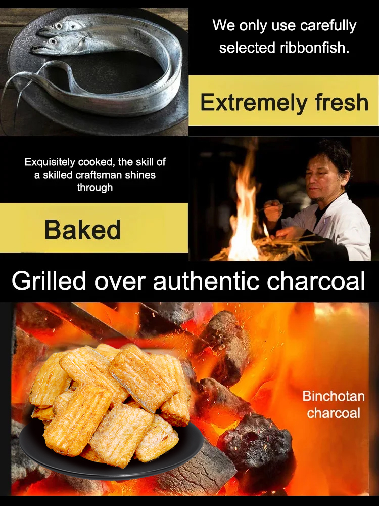 [140-Count/Box]Ready-to-eat savory crispy fried hairtail snacks ❤ Non-fried, low-calorie