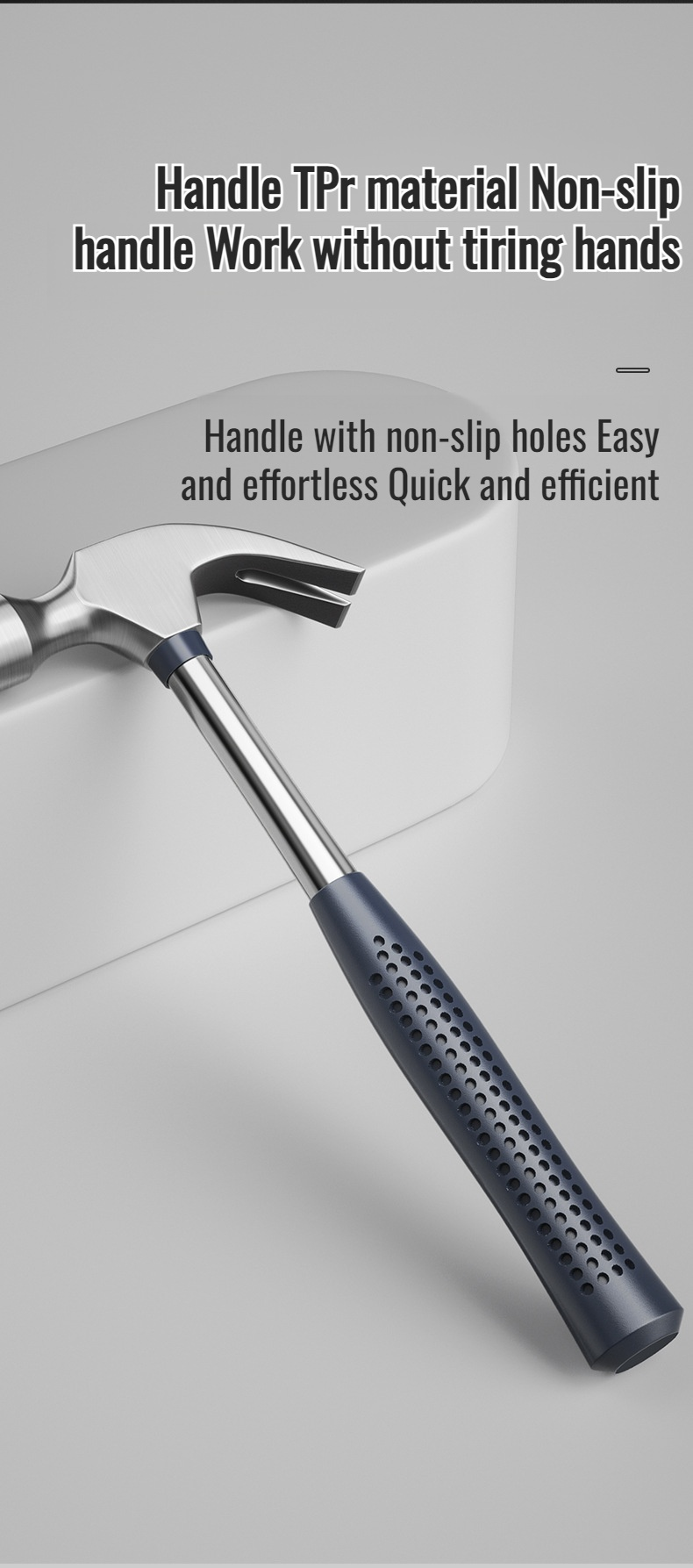 Sturdy round head hammer with comfortable grip