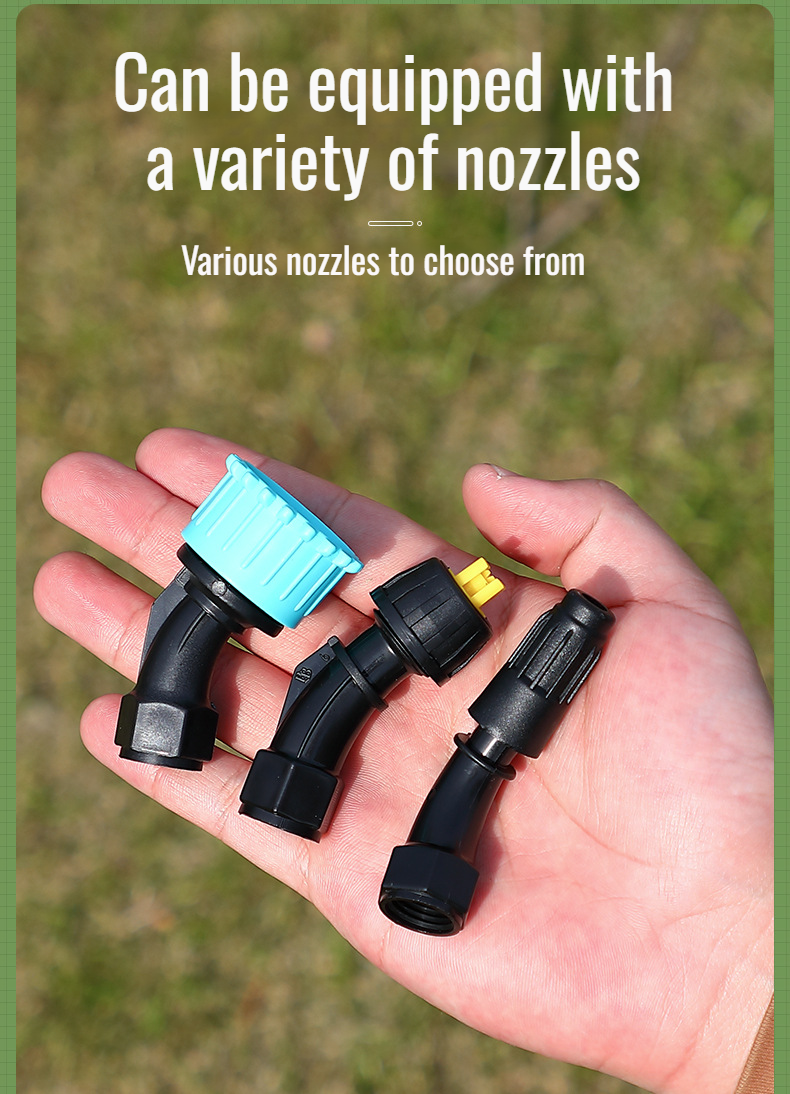 Battery powered sprayer spraying plants