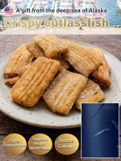 【150 per pack🔥Wild Alaskan Harvest】Crispy Oven-Baked Hairtail | High Protein & Oil-Free | Rich in Omega-3 & Minerals | 100% Natural Snack | BOGO Offer✨