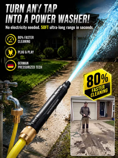 【Upgraded Black King Kong Ultra-High Pressure Water Gun】One Gun Solves All House Cleaning! 360° Adjustable Universal Pressure Washer, Factory Clearance Price!