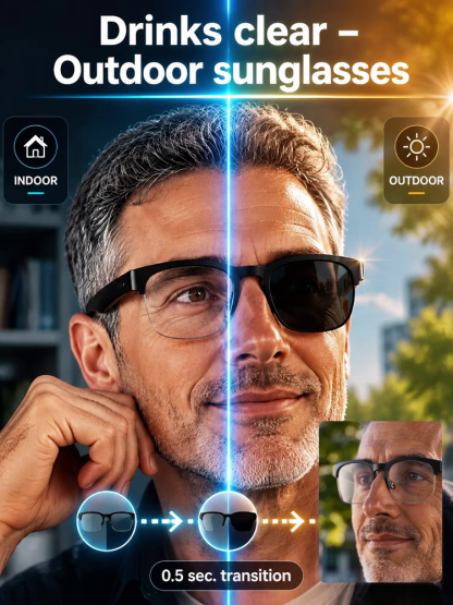 【Replaces 5 Ordinary Eyeglasses】Smart Vision AI Electrochromic Glasses | All-Range Optical Autofocus & 4K Camera | 72-Day Ultra Long Battery ✨