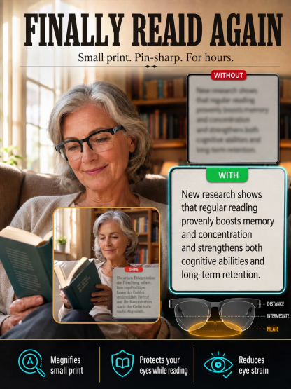 【Replaces 5 Ordinary Eyeglasses】Smart Vision AI Electrochromic Glasses | All-Range Optical Autofocus & 4K Camera | 72-Day Ultra Long Battery ✨
