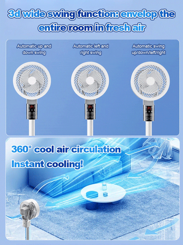 【Ultra quiet floor-standing energy saving circulation fan】🌟Power department recommended energy efficient fan that pays only .5 cents on your electric bill for 24 hours of continuous use!