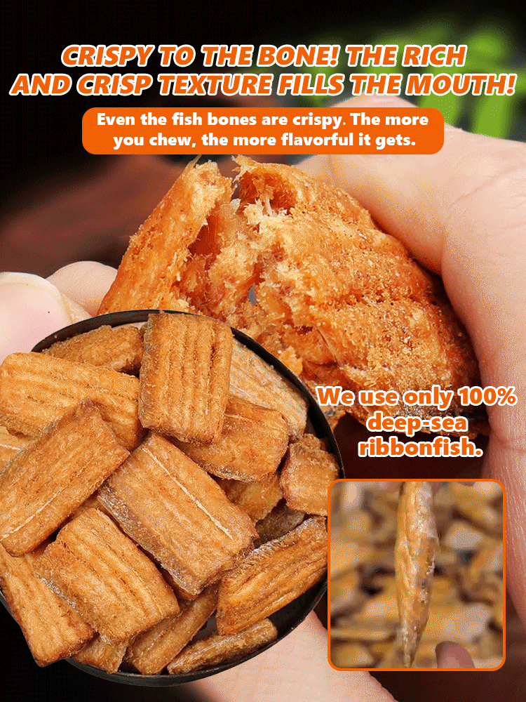 [210-Count/Box]Ready-to-eat savory crispy fried hairtail snacks ❤ Non-fried, low-calorie