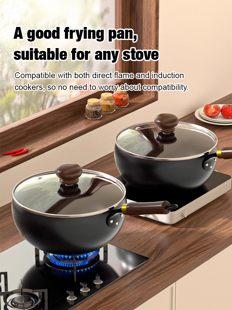 【Stick and Get 10x Compensation】Handcrafted Cast Iron Skillet ❤️ Ultra-Lightweight Design/Rust-Proof/Pre-Seasoned Before Shipping