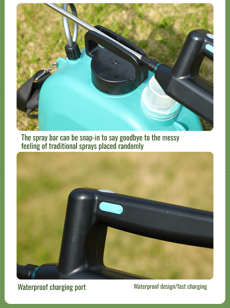 Compact electric sprayer for garden care