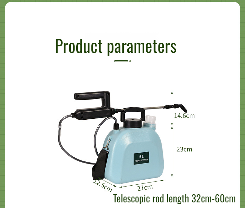 Handheld electric sprayer for disinfection