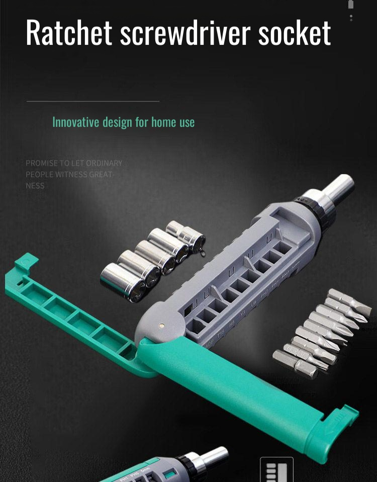 15 in 1 ratchet screwdriver set with interchangeable bits