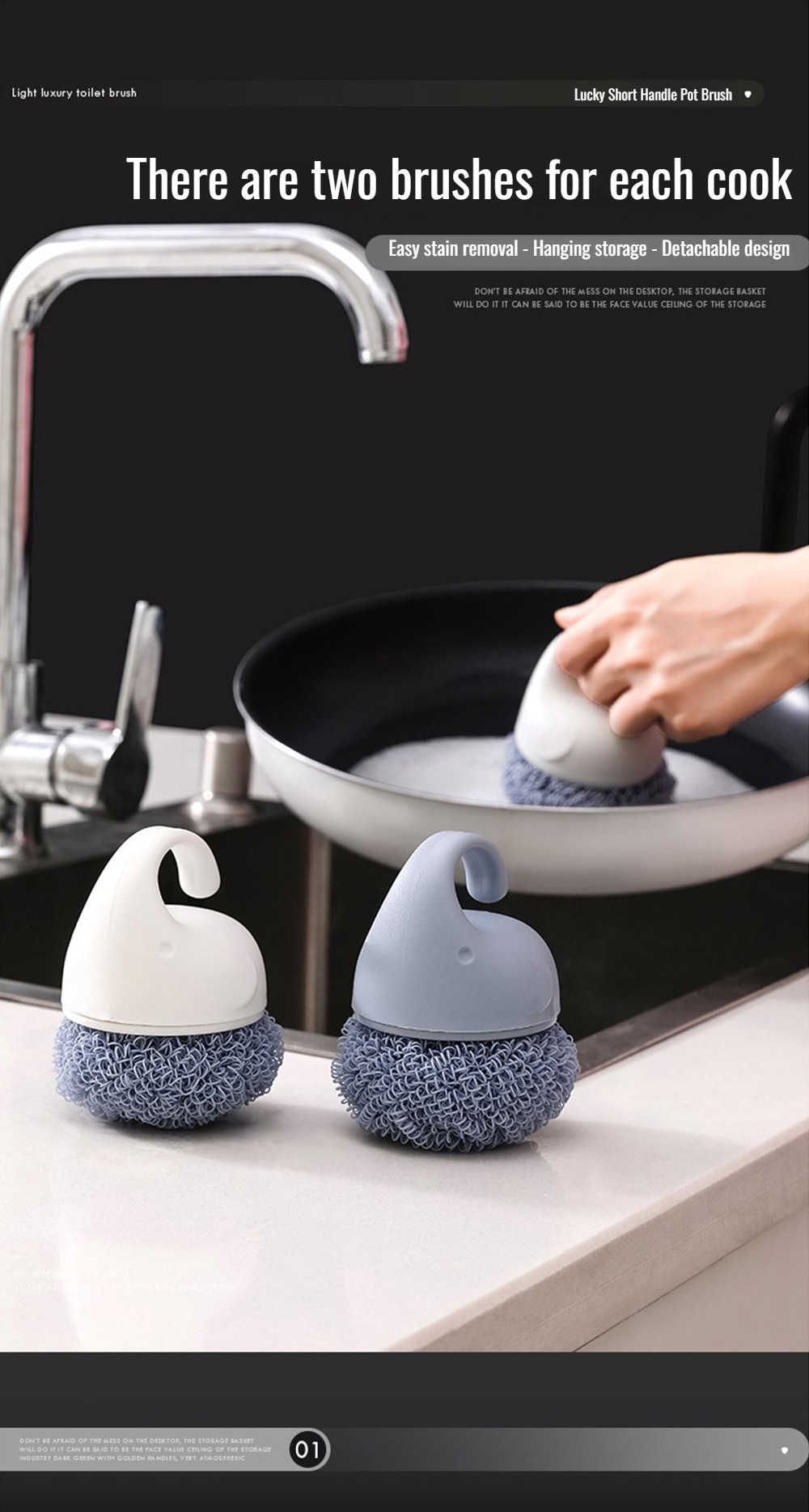 Chihuahua shaped dishwashing brush for kitchen cleaning