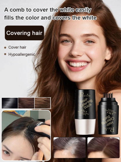 【Waterproof and sweat-proof hair dye stick】✨Passed the Mayo Clinic allergy test and does not contain any irritating dyes✨