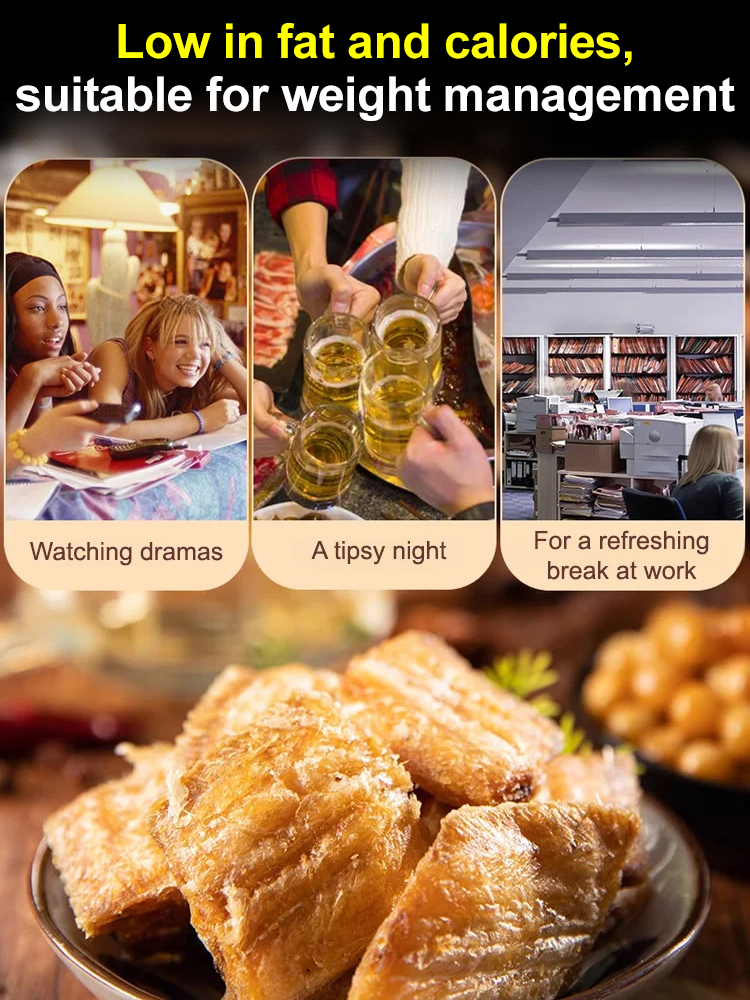 [140-Count/Box]Ready-to-eat savory crispy fried hairtail snacks ❤ Non-fried, low-calorie