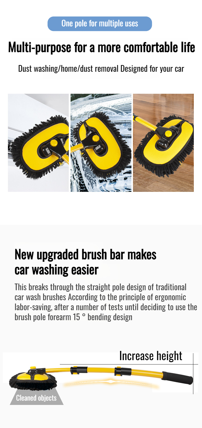 Soft bristle car brush ideal for detailing and washing