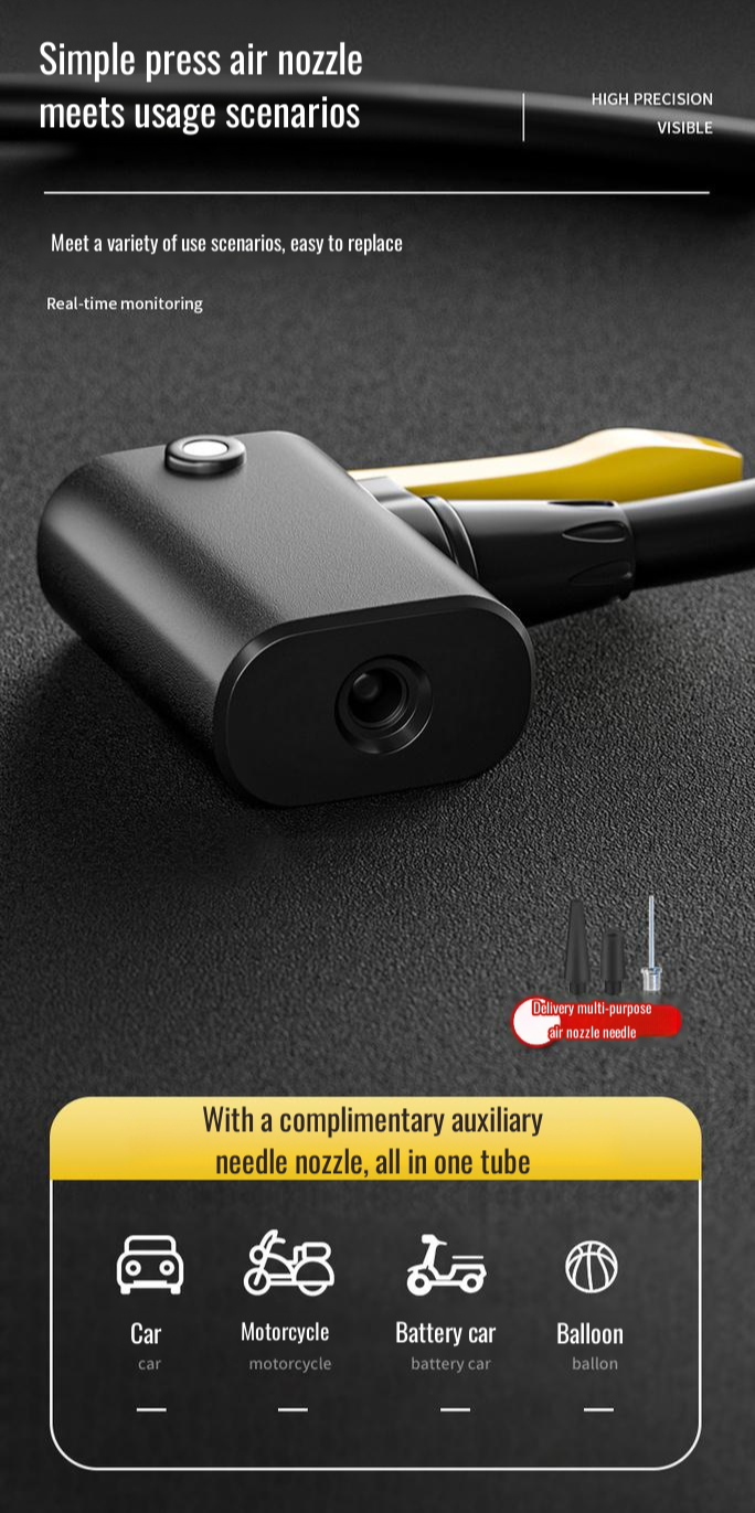 Compact mechanical air pump suitable for all car tires