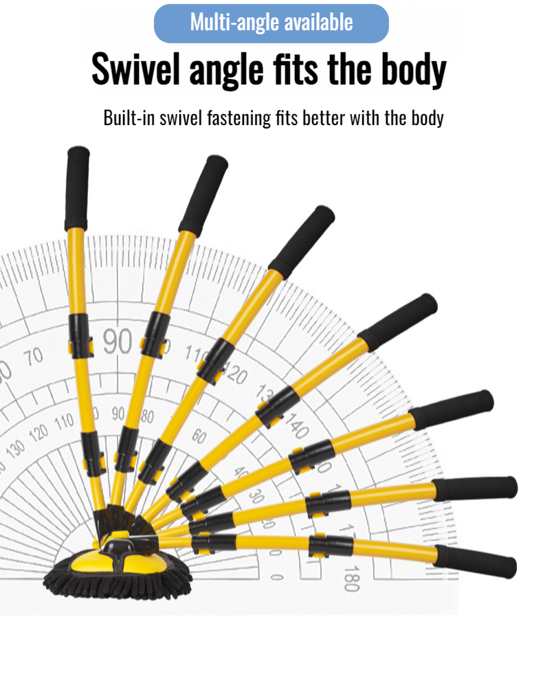 Aluminum alloy handle car wash mop for durability