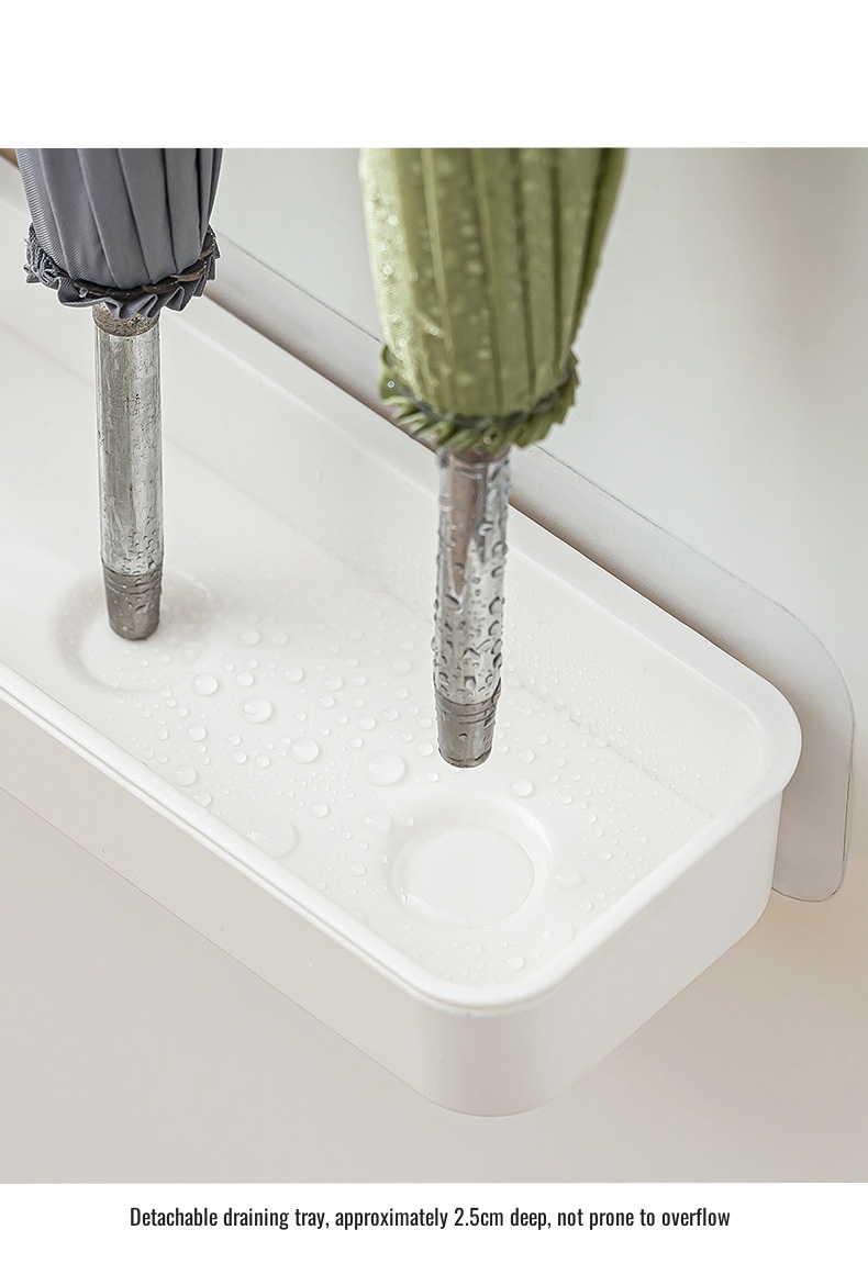 Drainage feature of umbrella storage rack