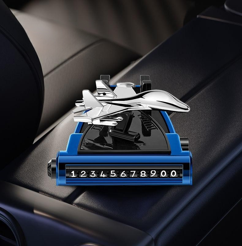 Compact car phone mount with number plate function