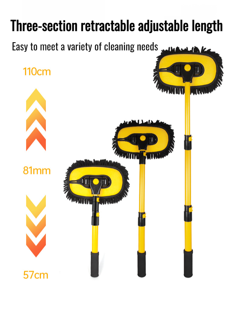 Curved brush design for effective car surface cleaning