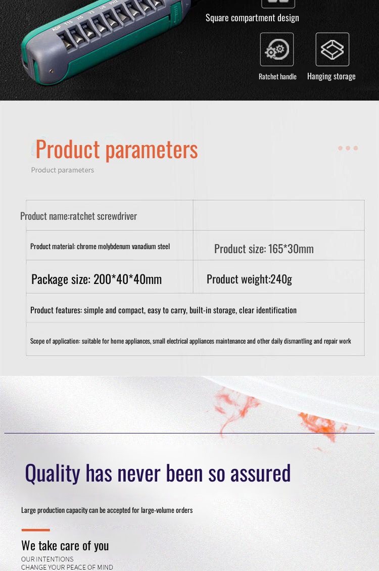 multifunctional household screwdriver tool set