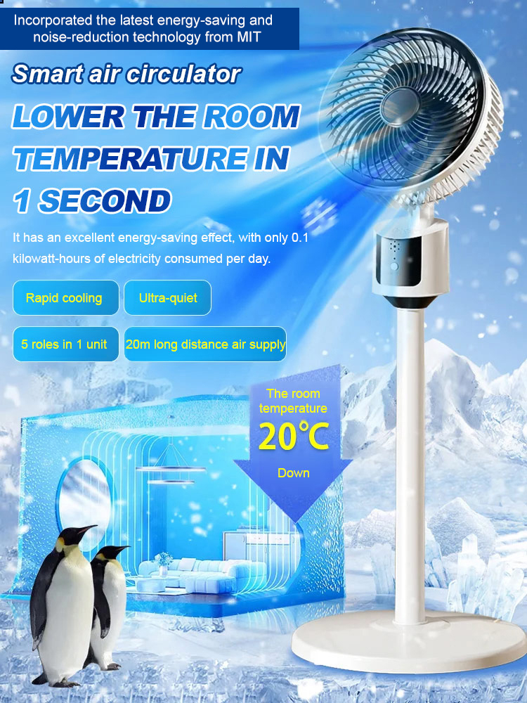 【Ultra quiet floor-standing energy saving circulation fan】🌟Power department recommended energy efficient fan that pays only .5 cents on your electric bill for 24 hours of continuous use!