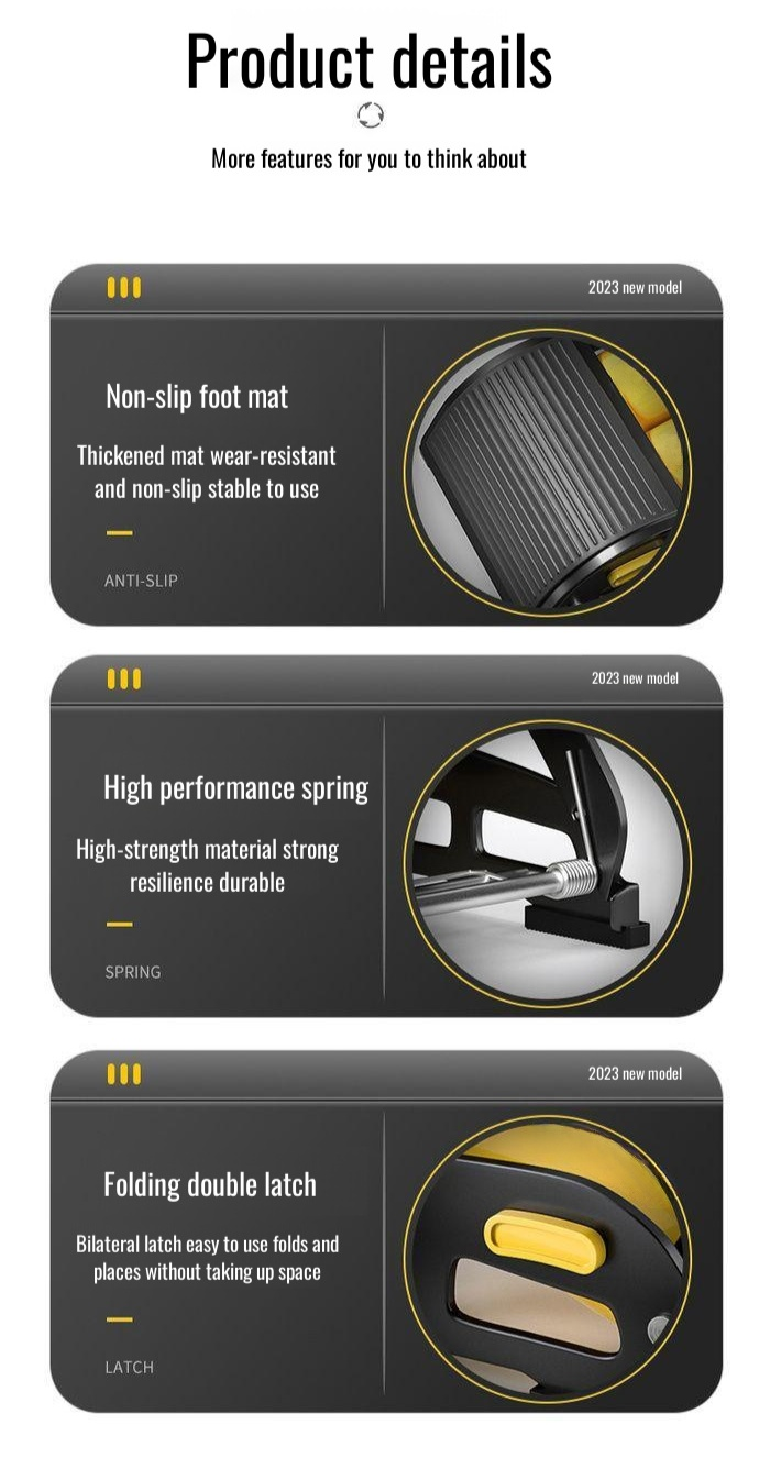 Efficient high pressure foot pump for car tire care