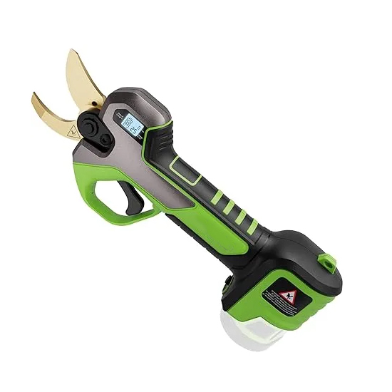 12V Akku Astschere mit bürstenlosem Motor und 2 Akku, Professionelle elektrische Gartenschere mit Koffer, akku Heckenschere Baumschere für Garten, Äste und Obstbäume