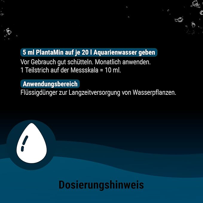 PlantaMin Universaldünger - flüssiger Eisen-Intensivdünger für prächtige und gesunde Wasserpflanzen im Aquarium, monatliche Anwendung, 100 ml