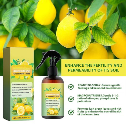 Liquid Fertilizer, Concentrated Growth Spray Lemon Trees, 1.93x6.22in Professional Mist Formula, Enhances Leaf Health and Root Development, Ideal for Thriving Citrus Plants