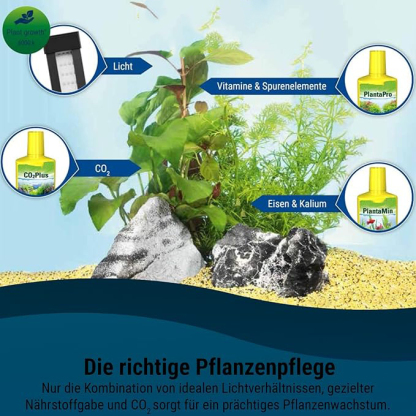 PlantaMin Universaldünger - flüssiger Eisen-Intensivdünger für prächtige und gesunde Wasserpflanzen im Aquarium, monatliche Anwendung, 100 ml