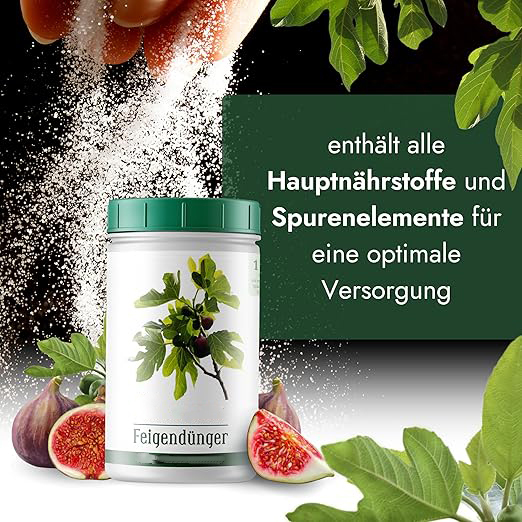  Feigenbaum Dünger [1kg] - Premium Dünger für Feigenbäume - Spezielle Formulierung für starke Pflanzen und viele Früchte - Profi Feigendünger Made in Germany