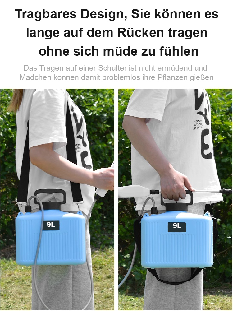 【9L Großes Fassungsvermögen】Elektrischer Rucksack-Sprühgerät👍Kein Tropfen oder Auslaufen