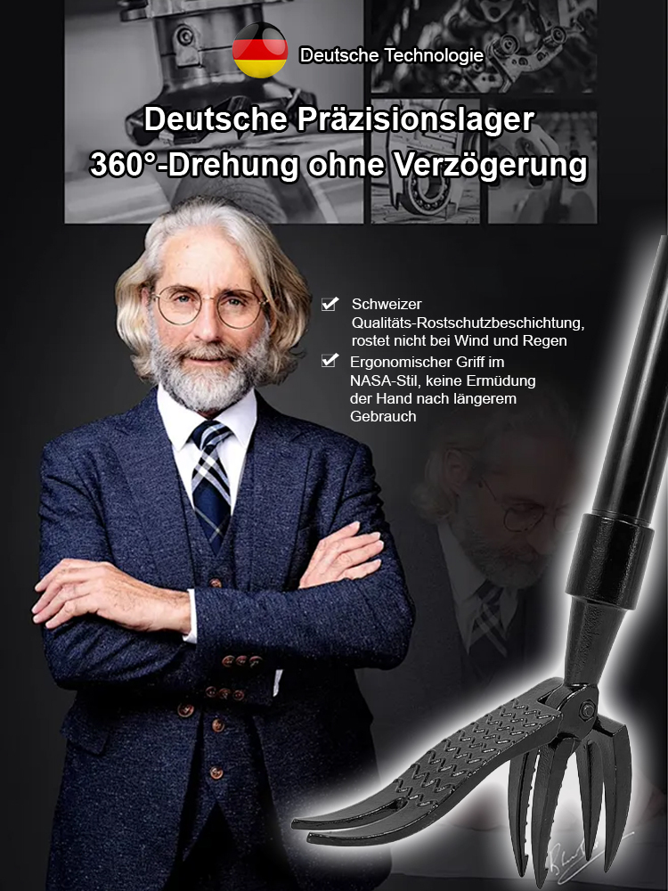 【Empfohlen von Garten.schule】👍Abnehmbarer vertikaler Unkrautentferner ohne Bücken