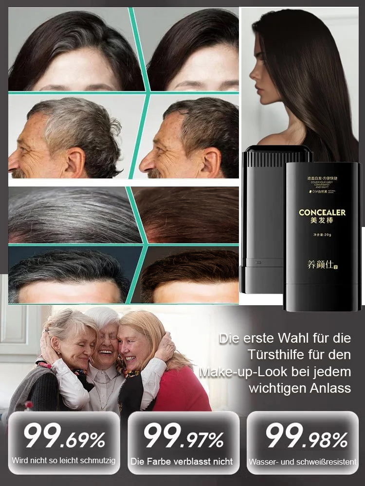 Wasser- und schweißbeständiges Haarfärbemittel zur Abdeckung grauer Haare