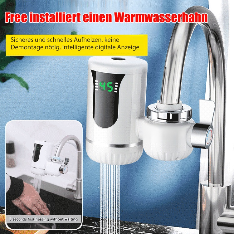 3-Sekunden-Schnellinstallation ohne Hitze Warmwasserhahn