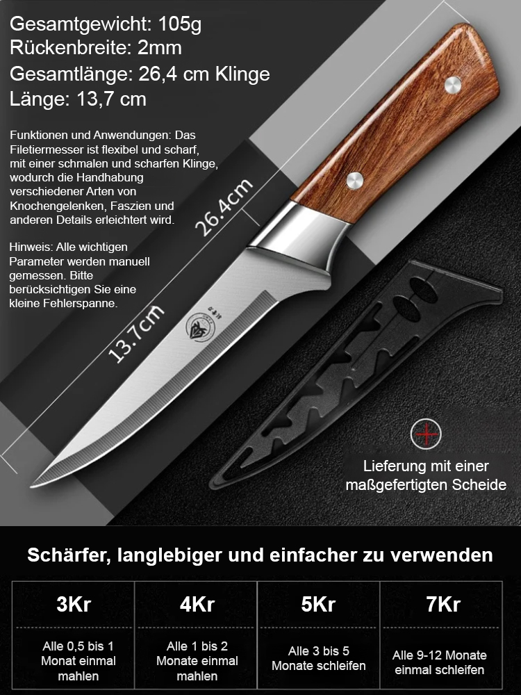 【Ein Schnitt entbeint!】 Deutsches Schwert leichtes Entbeinen mit Entbeiner-Messer