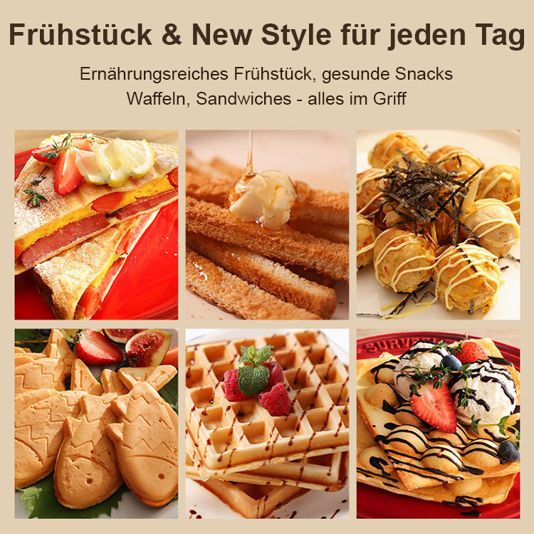3-in-1 Leichter Multifunktions-Sandwichmaker