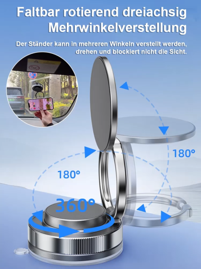 【Dreifach-Faltung mit beliebiger Drehung】 Saugnapf-Magnethalterung mit starker Saugkraft