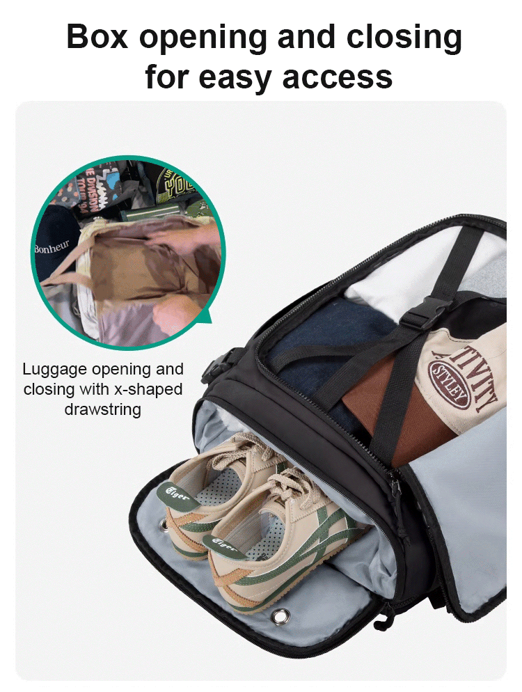【Die ganze Welt passt hinein】Kofferartiger, großer Kapazitätsreisrucksack