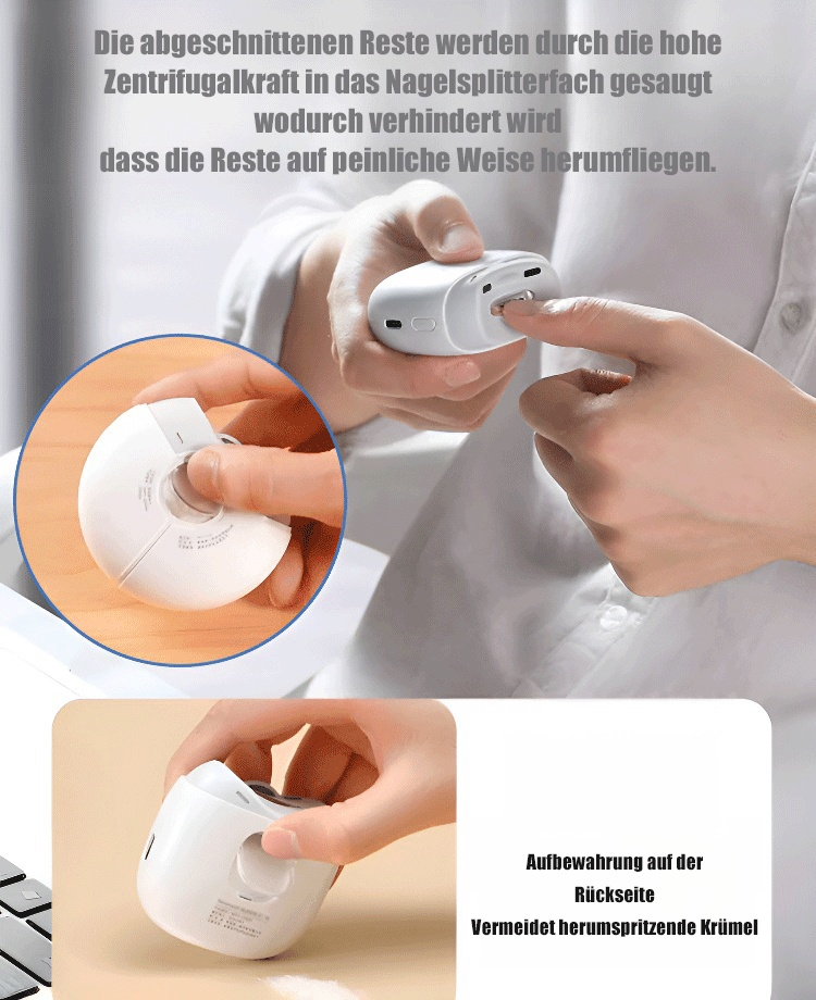 Elektrischer Nagelfräser: Automatisches Schneiden, einfache Entfernung von Nagelhaut.