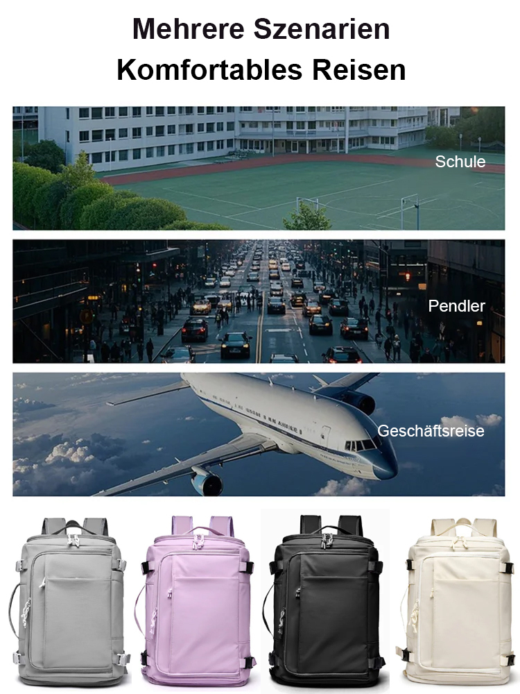 【Die ganze Welt passt hinein】Kofferartiger, großer Kapazitätsreisrucksack