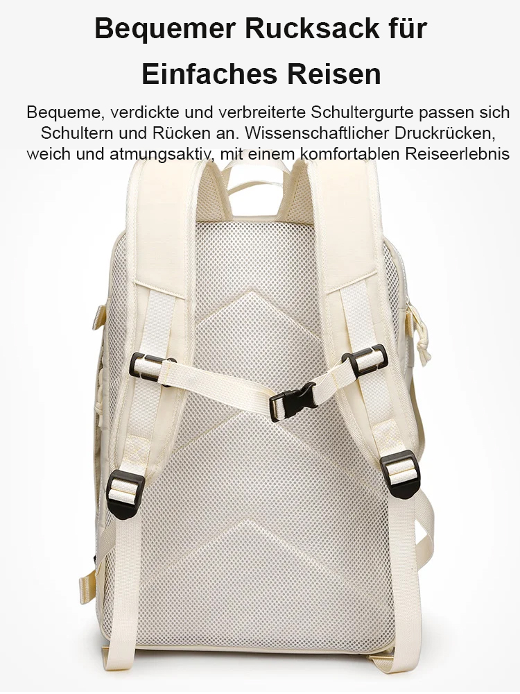 【Die ganze Welt passt hinein】Kofferartiger, großer Kapazitätsreisrucksack