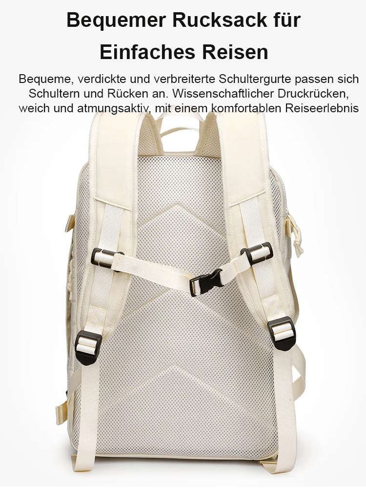 【Die ganze Welt passt hinein】Kofferartiger, großer Kapazitätsreisrucksack