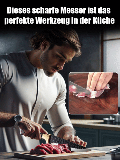 3-teiliger Satz von Hand geschmiedete scharfe Knochen Schneidemesser