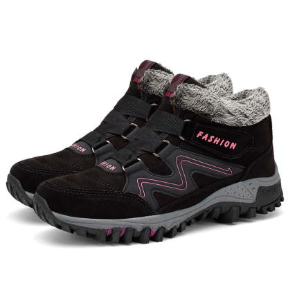 Outdoor Walking Shoes Winter Plus Velvet Warm Snow Hiking Boots