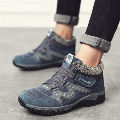 Outdoor Walking Shoes Winter Plus Velvet Warm Snow Hiking Boots