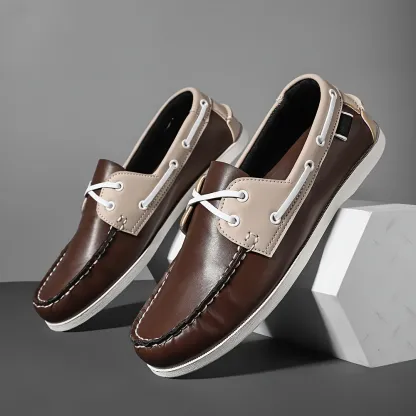 Men's stylish apron toe loafers, comfortable and non-slip
