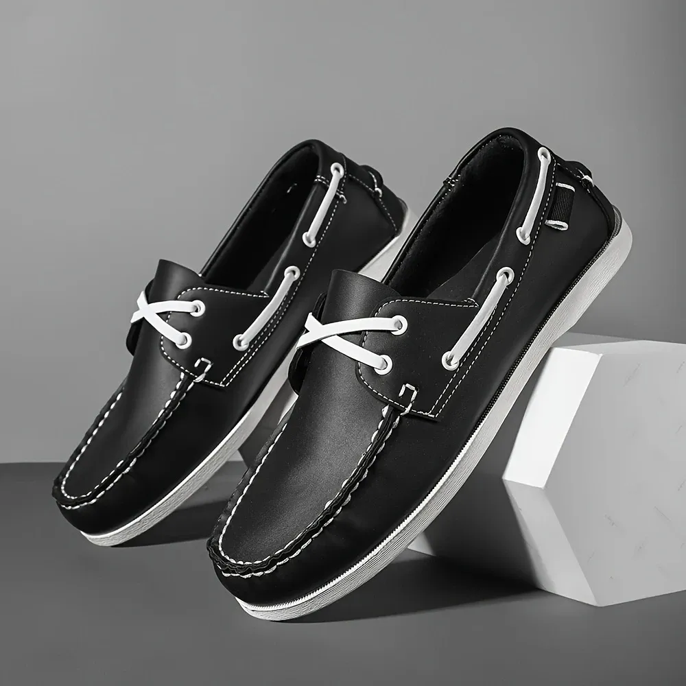 Men's stylish apron toe loafers, comfortable and non-slip