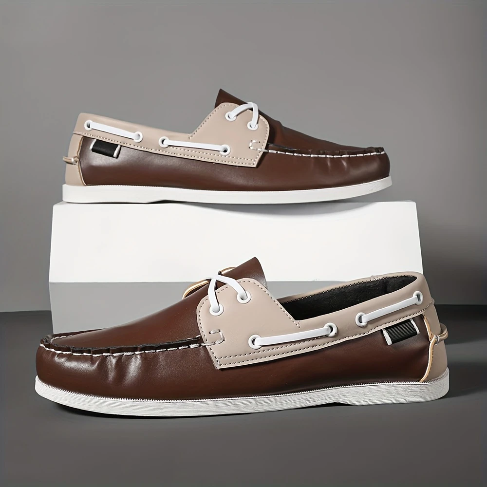 Men's stylish apron toe loafers, comfortable and non-slip