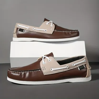 Men's stylish apron toe loafers, comfortable and non-slip